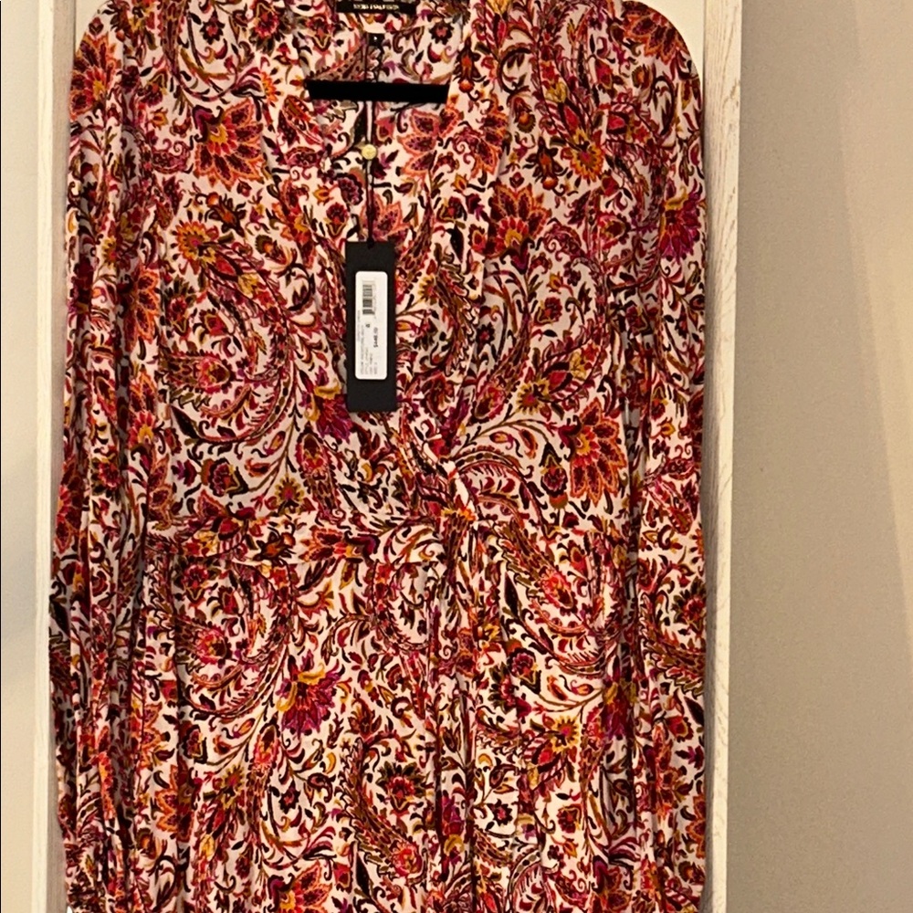 Kobi Halperin Multicolor Paisley Long Sleeve Dress